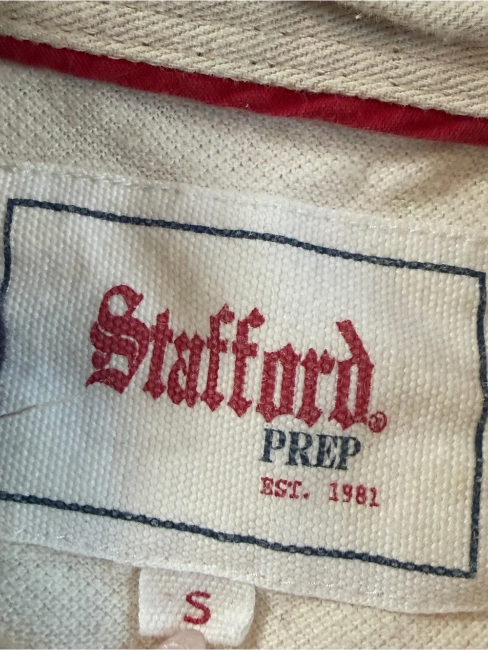 Stafford White Polo with Navy details